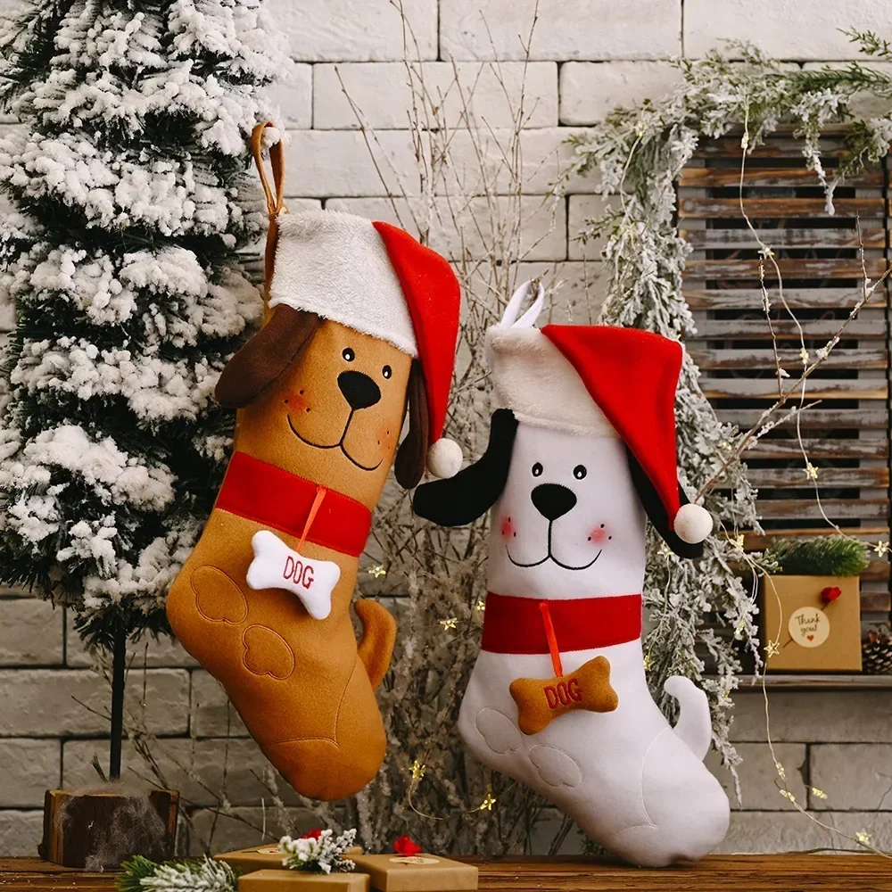 Christmas Stocking Hanging - Stoking Natal bentuk tulang anjing tas