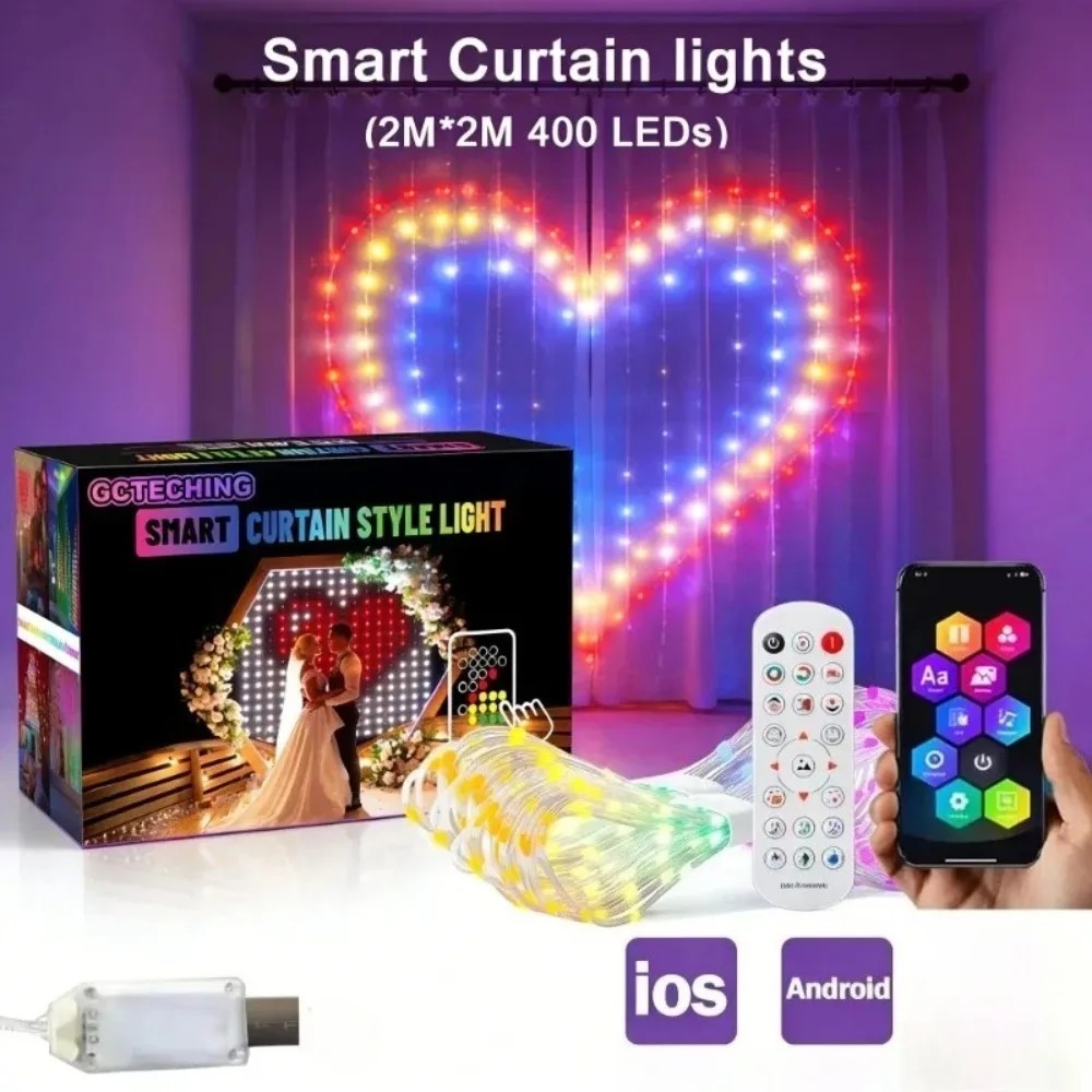 Christmas Lights Outdoor - Lampu Tirai LED Pixel untuk Luar
