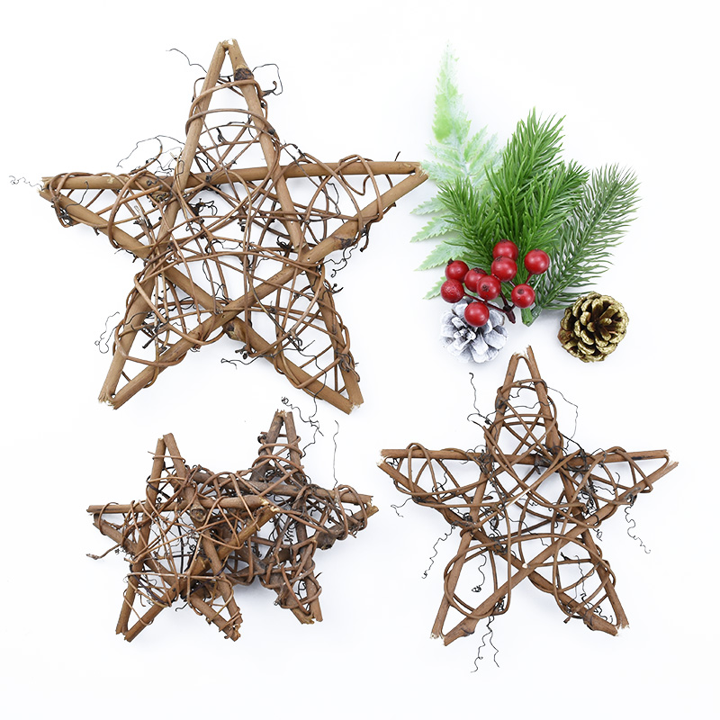 Christmas Wreath Fake - 10/15/20Cm Bunga Buatan untuk Dinding Rotan