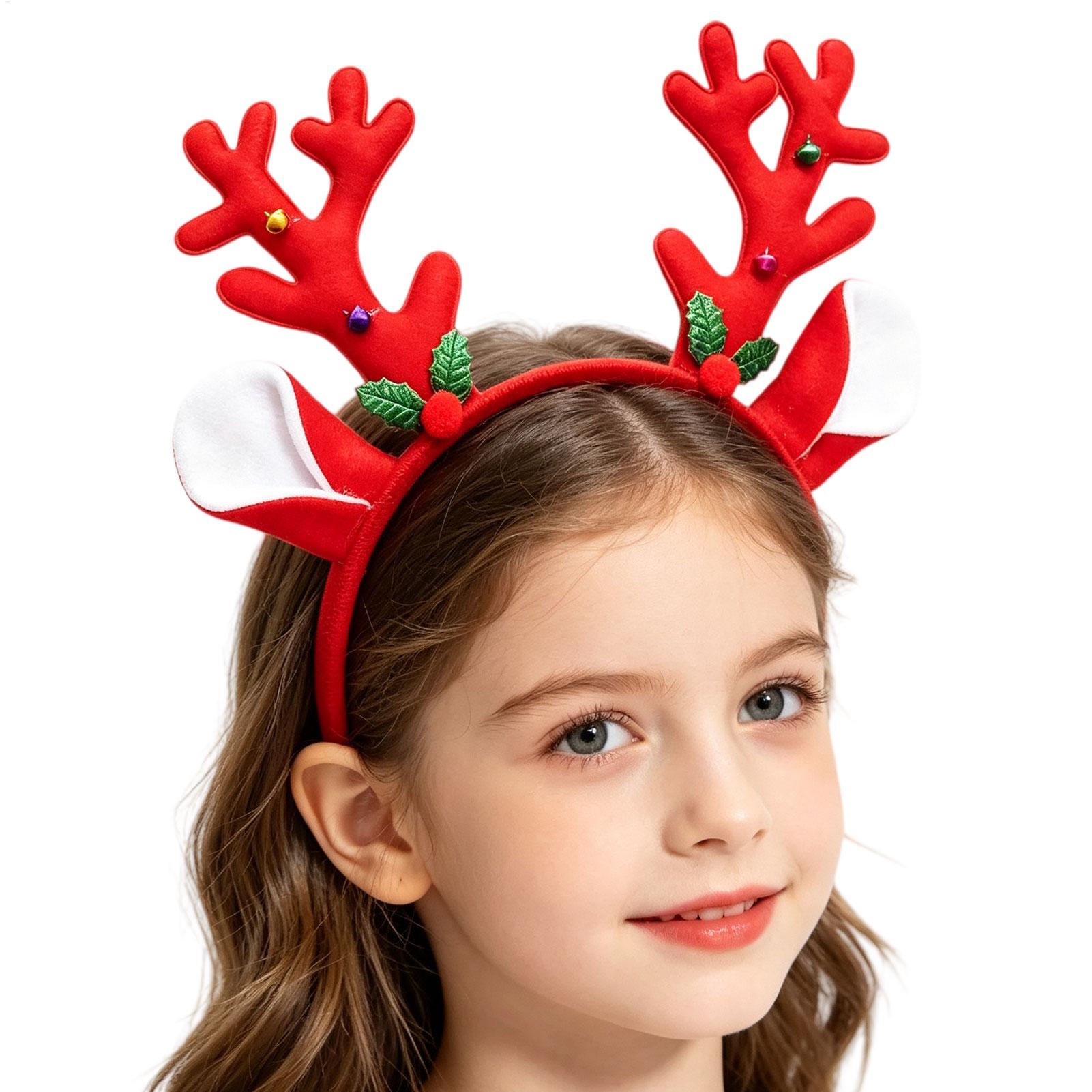 Reindeer Antlers Headband - Bando Tanduk Rusa Natal, Aksesoris Pesta,