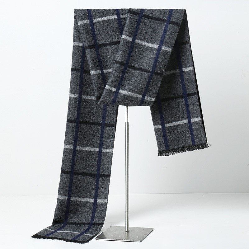 Christmas Throw Blanket - Syal Pria Bermotif Kotak-kotak Merek Desainer,