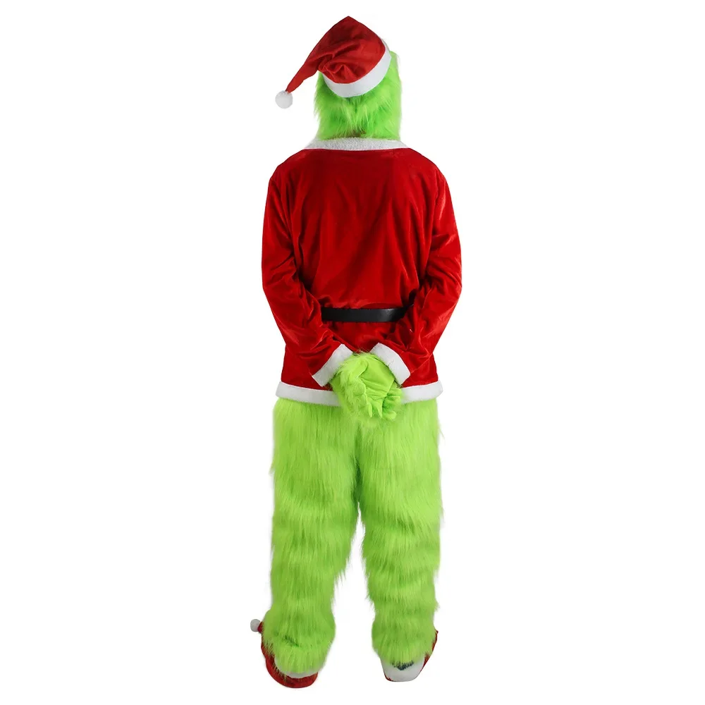 Santa Hat Plush - 2026 Kostum Cosplay Pencuri Hijau Masker