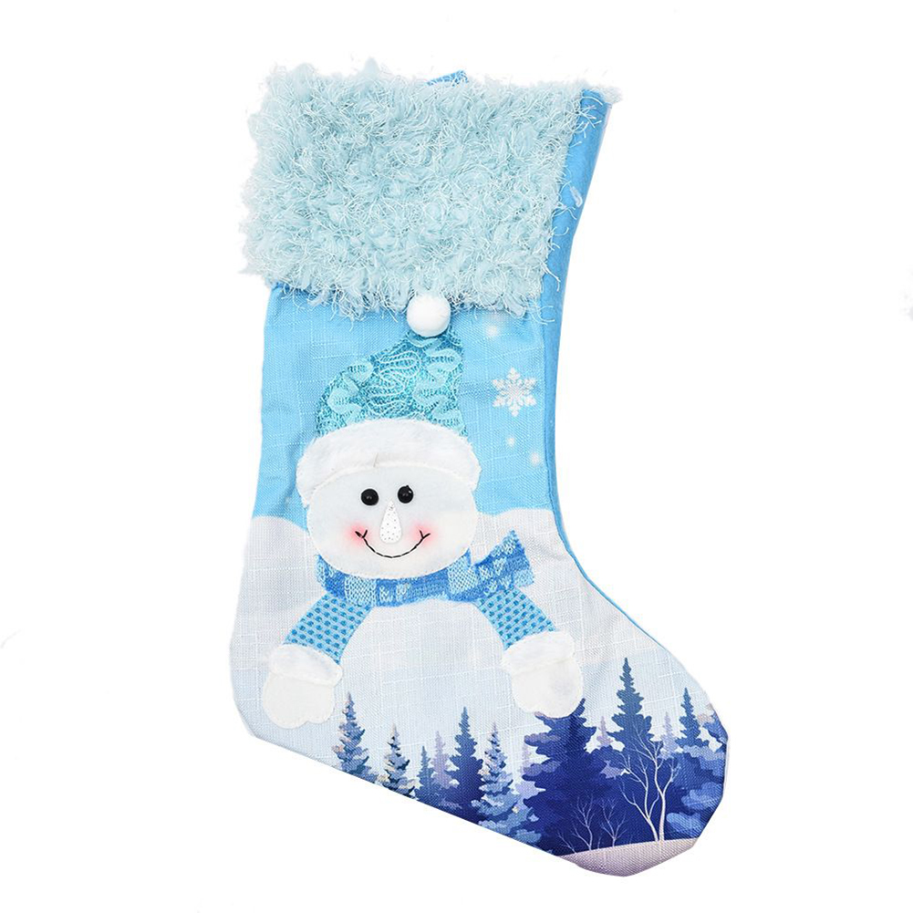 Kaus Kaki Natal Rajut Biru Bes - Christmas Stocking Hanging ulasan dan harga