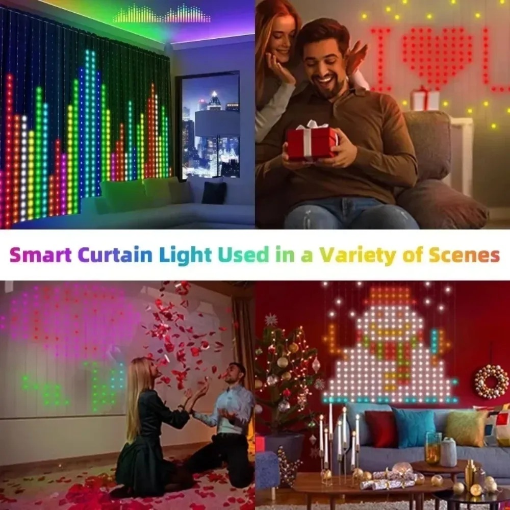 Lampu Tirai LED Pixel untuk Lu - Christmas Lights Outdoor ulasan dan harga