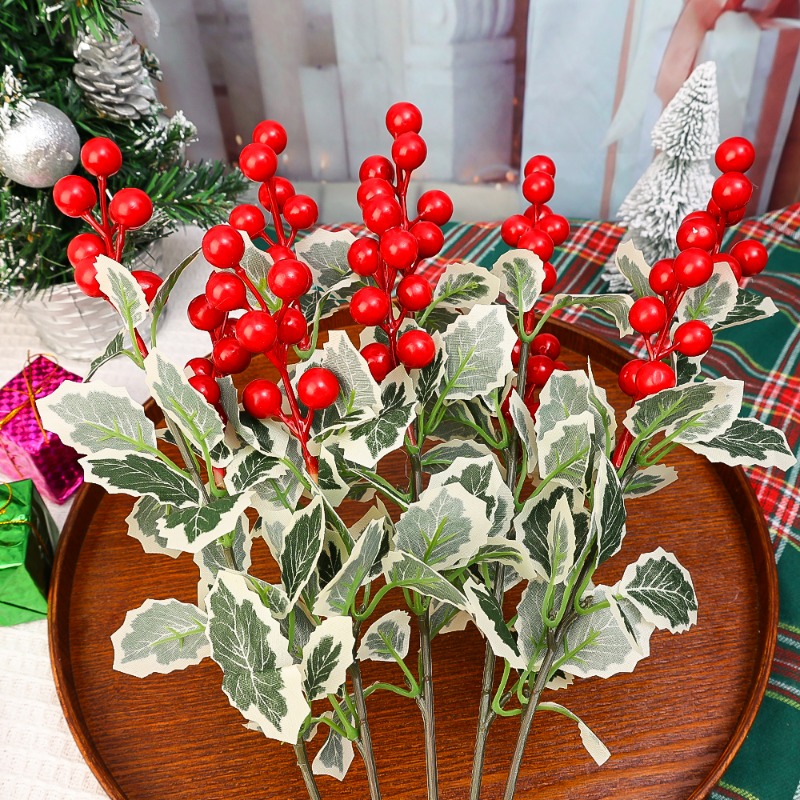 Hiasan tanaman beri merah buat - Christmas Wreath Fake ulasan dan harga