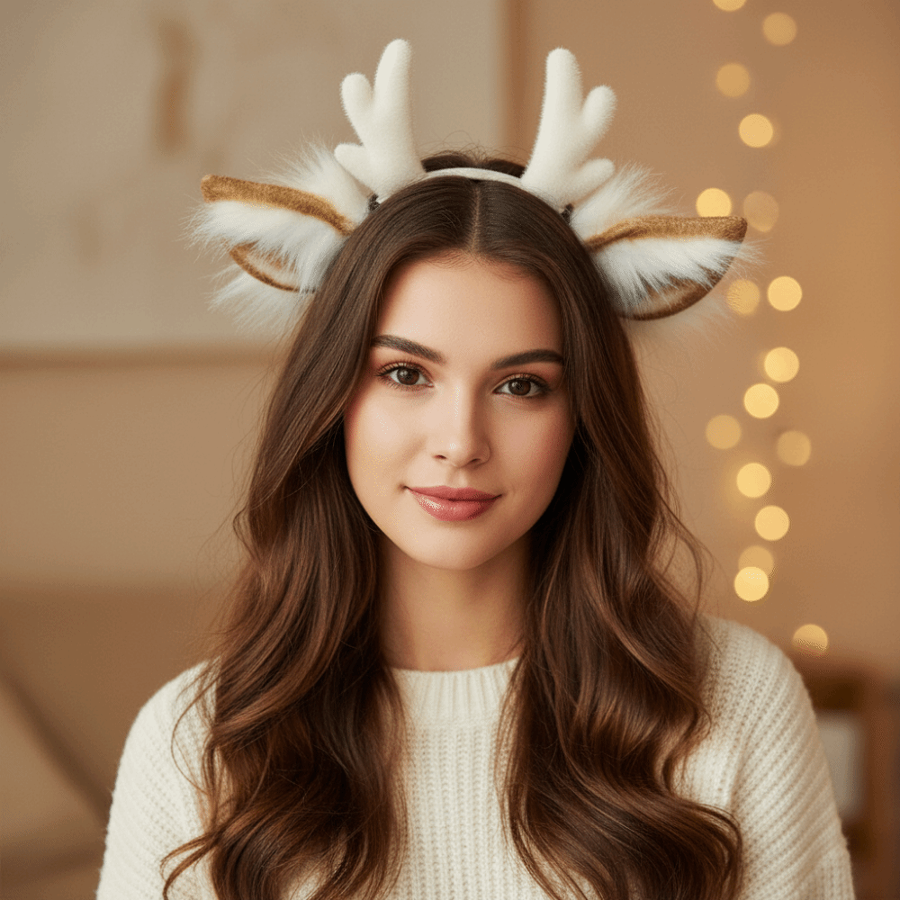 Headband Tanduk Rusa Buatan Ta - Reindeer Antlers Headband ulasan dan harga
