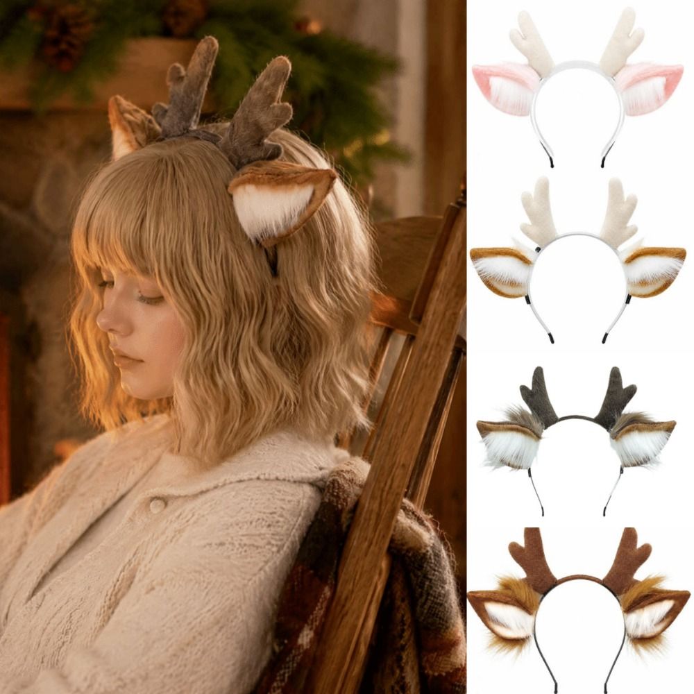 Headband Tanduk Rusa Buatan Ta - Reindeer Antlers Headband ulasan dan harga