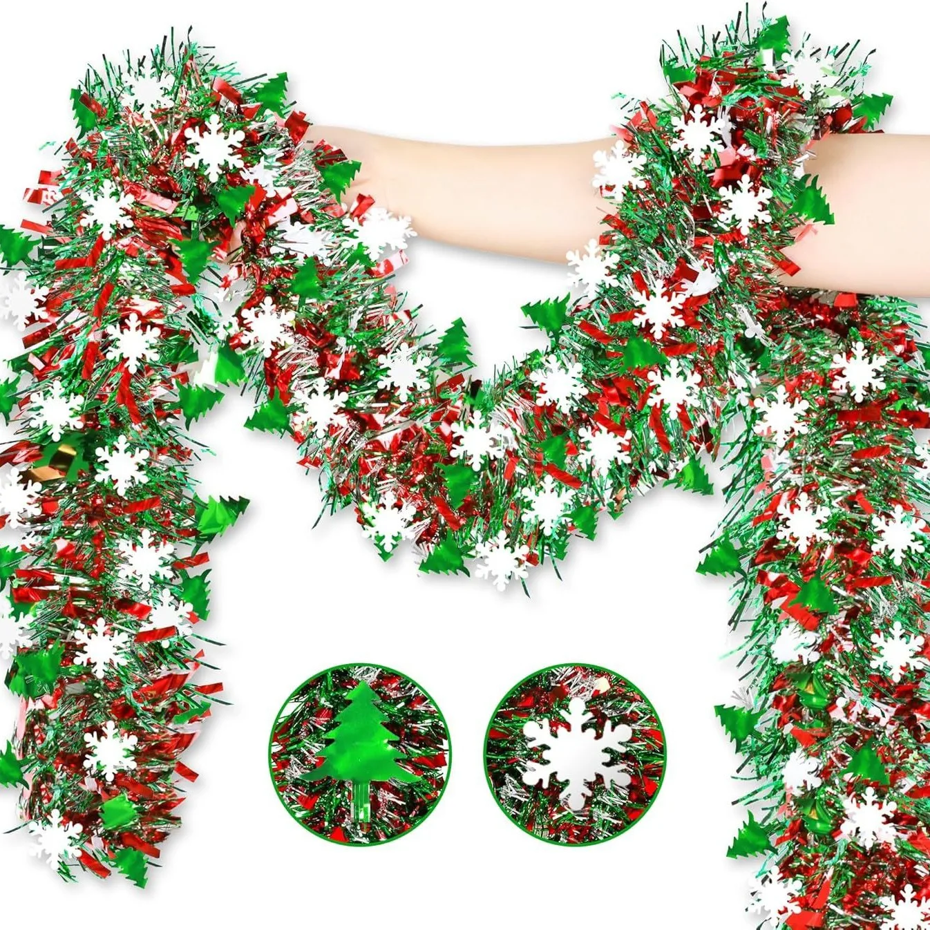 Hiasan Natal 2M, Rumbai Salju  - Tinsel Garland Decoration ulasan dan harga