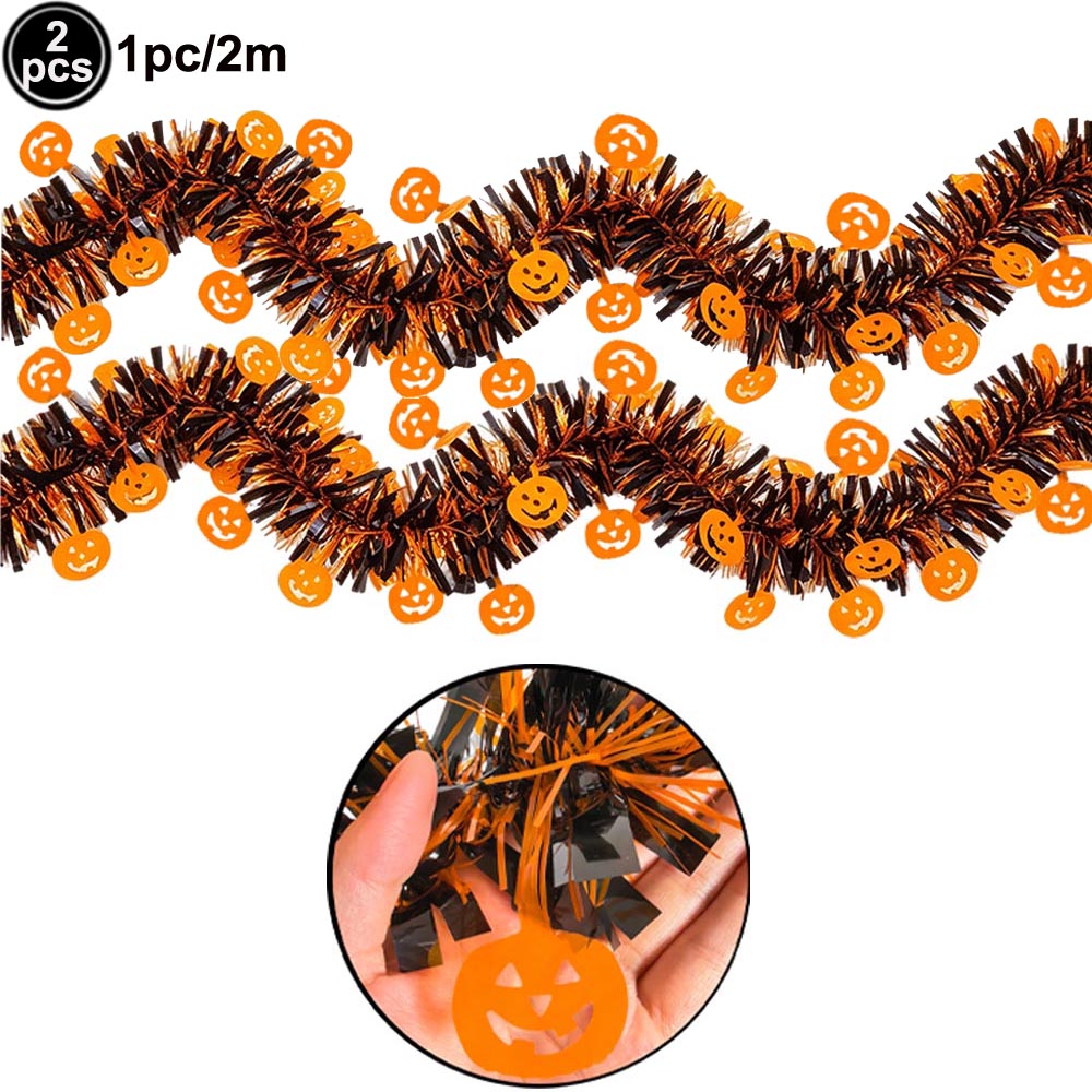 Tirai Rumbai Foil Halloween, G - Tinsel Garland Decoration ulasan dan harga