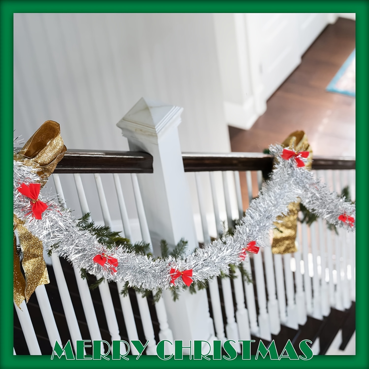 Rangkaian Hiasan Natal dengan  - Tinsel Garland Decoration ulasan dan harga