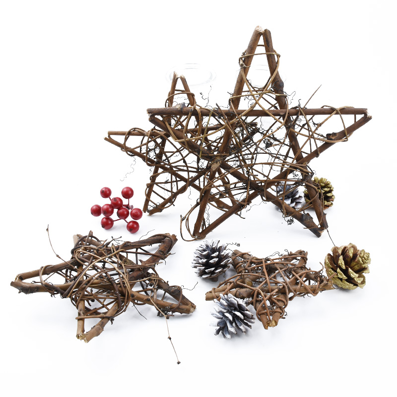 10/15/20Cm Bunga Buatan untuk  - Christmas Wreath Fake ulasan dan harga