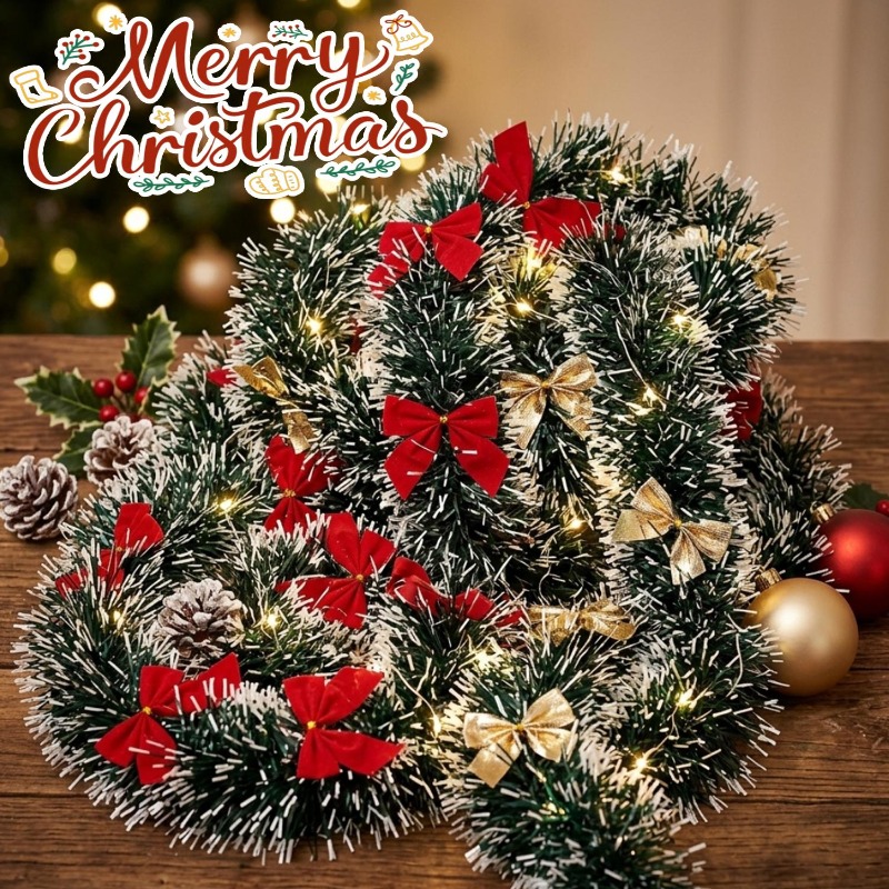 20/2m Garland Natal dengan Pit - Tinsel Garland Decoration ulasan dan harga