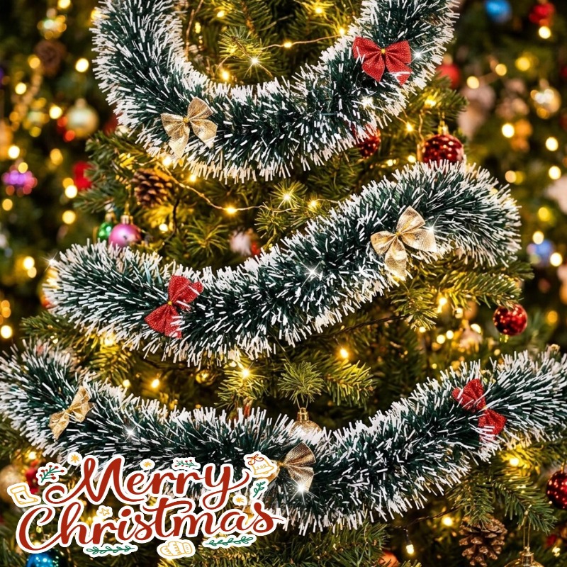 20/2m Garland Natal dengan Pit - Tinsel Garland Decoration ulasan dan harga