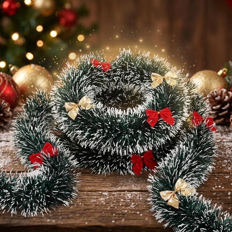 20/2m Garland Natal dengan Pit - Tinsel Garland Decoration ulasan dan harga