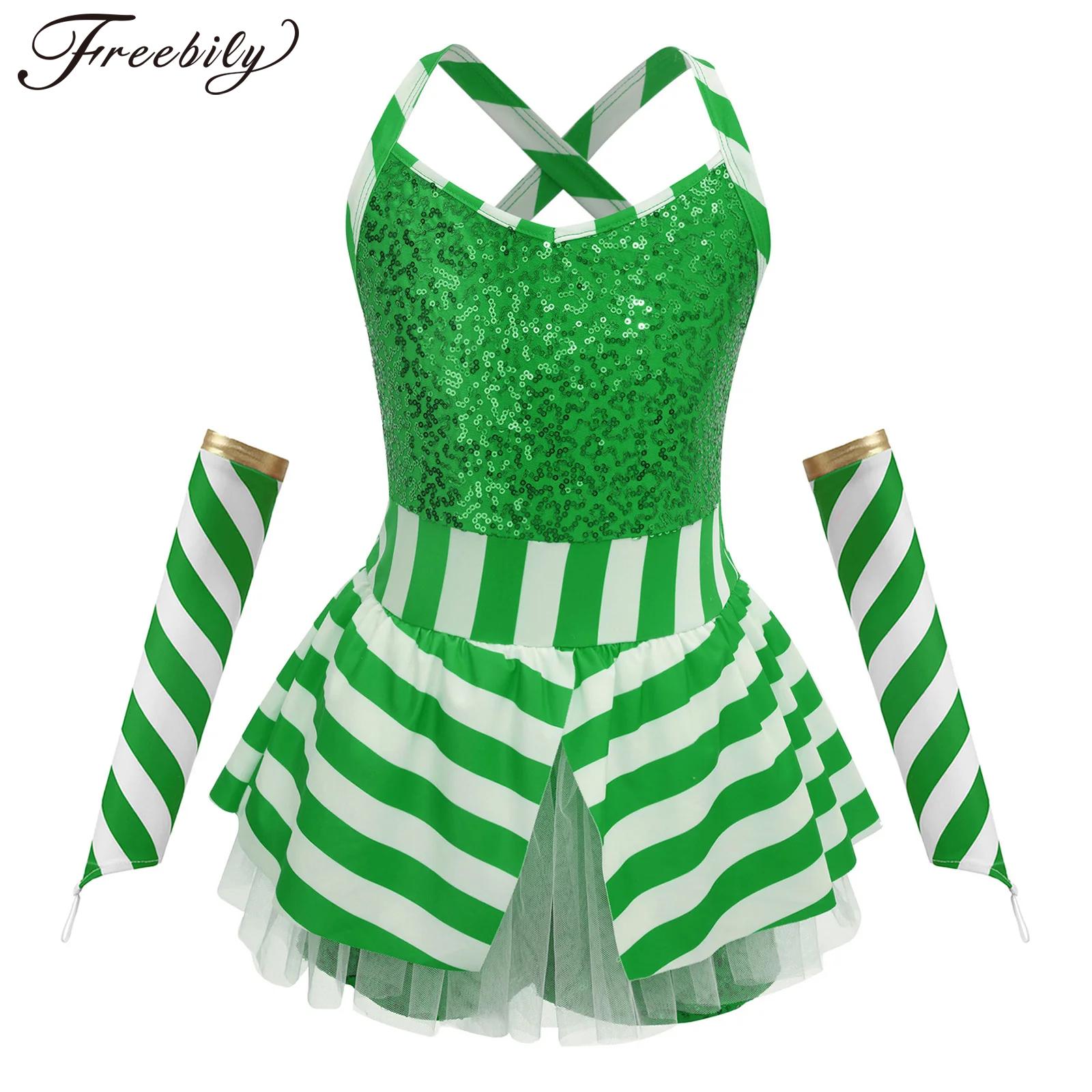Gaun Tutu Bodysuit Bergaris Pe - Elf Costume Christmas ulasan dan harga