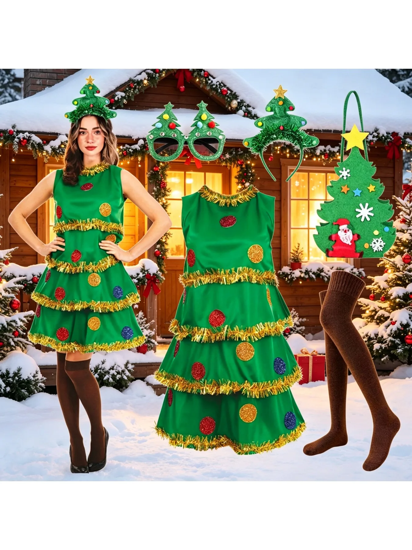 Kostum Natal Elf Lucu Warna Hi - Elf Costume Christmas ulasan dan harga