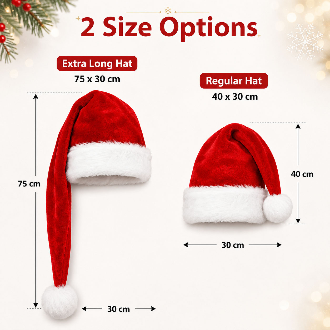 Set Topi Santa Merah Berbulu d - Santa Hat Plush ulasan dan harga