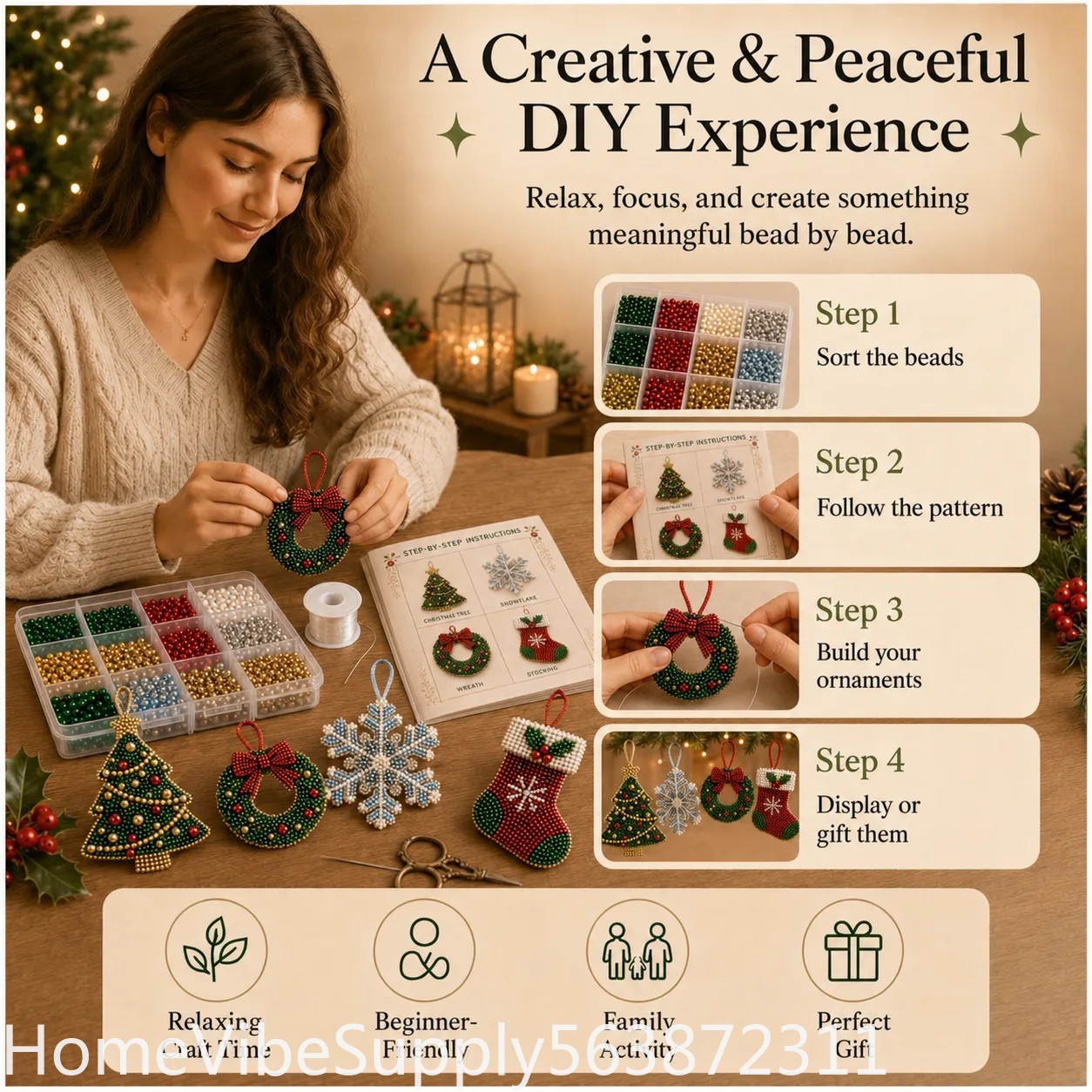 4 Buah Kit Kerajinan Tangan DI - Christmas Stocking Hanging ulasan dan harga
