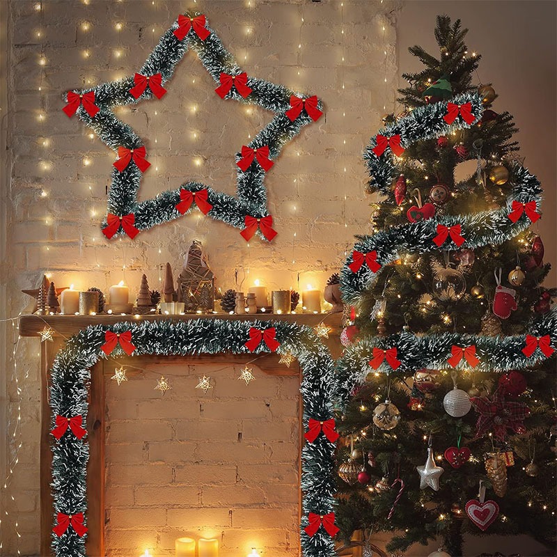 2M Pita Natal Bentuk Tongkat P - Tinsel Garland Decoration ulasan dan harga