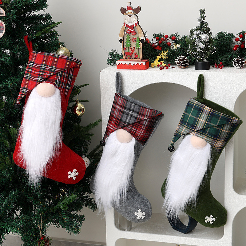 1-4PCS Tas Hadiah Natal untuk  - Christmas Stocking Hanging ulasan dan harga